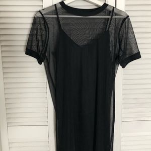Forever 21 sheer dress with built in bodycon
